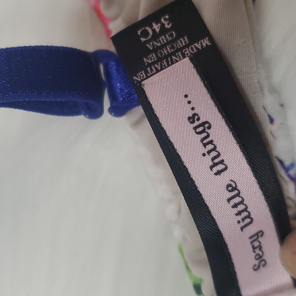 2012 Victoria's Secret Sexy Little Things Satin Floral Fairy Cottagecore Bra 34C - Picture 14 of 16